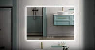 LED Banheiro Espelho inteligente Iluminado Quadrado inteligente espelho de chuveiro sem névoa