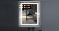 LED Banheiro Espelho inteligente Iluminado Quadrado inteligente espelho de chuveiro sem névoa