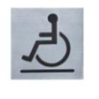 Sinalização de reconhecimento de toque para cegos Braille Sinalização de banheiro para hotel