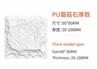 PU Faux Cultured Stone Marble Wall Panels para interiores e exteriores Pu Rock Veneer