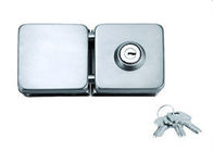Fechamento de segurança dobro da porta de vidro de deslizamento de duas portas com o botão para a porta quadrada