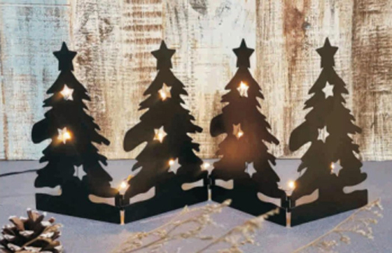 Árvore dos ornamento das luzes de Natal da casa que pendura exterior plástico do pendente conduzido