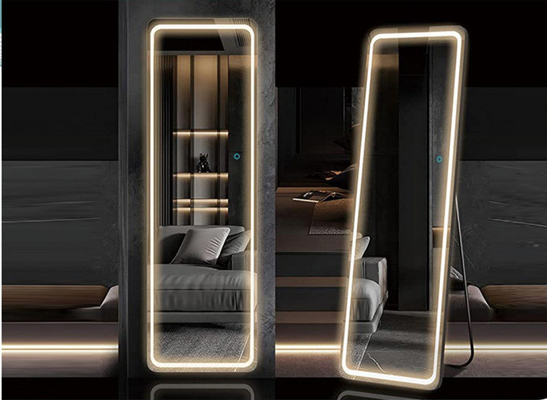 Smart Speaker Banheiro Hotel Chuveiro Full Led Iluminado Espelho Parede Pendente Retângulo