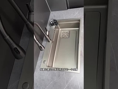 Conjunto completo Cachoeira de cozinha Lavatório de aço inoxidável Lavatórios grande taça única com prato rack Unde