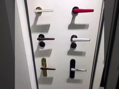 Introduza a maçaneta da porta liga de zinco moderna, projeto personalizado comercial 58*85mm da maçaneta da porta para você