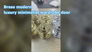 Latão moderno luxo minimalista porta do guarda-roupa único furo alça armário gaveta sapato armário nórdico s