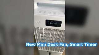 Novo mini ventilador de mesa, temporizador inteligente silencioso casa refrigerador de ar ao ar livre para desktop