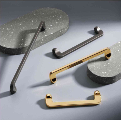 Armários Caixa Puxa Mão Quadrada 8x8mm Mão de liga de zinco exclusivo Luxo moderno Armário de cozinha Mãos e botões