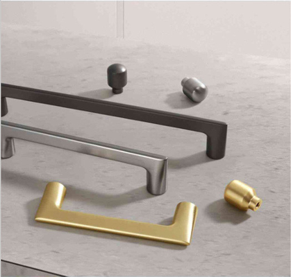 Armários Caixa Puxa Mão Quadrada 8x8mm Mão de liga de zinco exclusivo Luxo moderno Armário de cozinha Mãos e botões