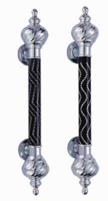 Antigo Chrome Craft Pull Handle Alumínio e SUS Luxury Decor Large Hotel Solid Wood Portão