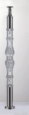 Baluster de cristal acrílico transparência clara mangueira de mão tamanho personalizado ouro de luxo decorativo acrílico Stai