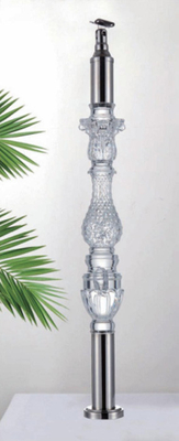 Baluster de cristal acrílico transparência clara mangueira de mão tamanho personalizado ouro de luxo decorativo acrílico Stai
