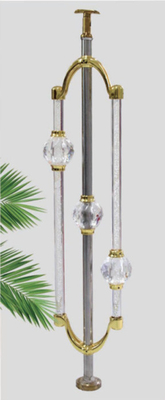 Tubos redondos Balustrada acrílica Post Escalinha de cristal Balcão Coluna de pilar para corrimão acrílico Design moderno