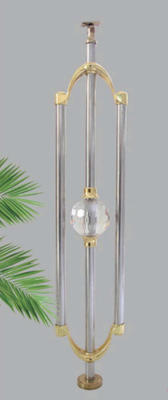 Tubos redondos Balustrada acrílica Post Escalinha de cristal Balcão Coluna de pilar para corrimão acrílico Design moderno