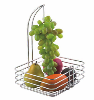 Moderno Cesto Lavável Metal Fio Negro Cesto Congelador Organizador Cesto de Armazenamento de Frutas Para Casa