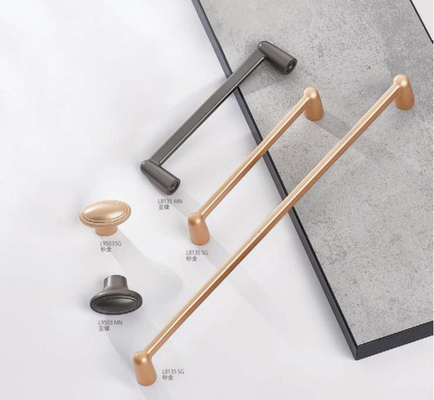 Novo estilo europeu de luxo liga de zinco escovado níquel ouro bar direito gabinete porta hardware interior armário