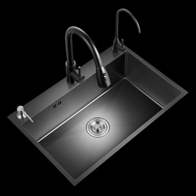 Largo Single Slot Multifunção Laveira Anti-Razão LED Digital Display Cascata de aço inoxidável Laveira de cozinha Com Copo Wa