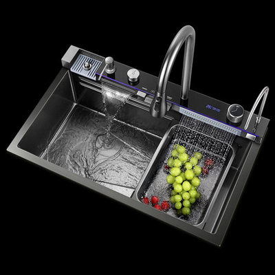 Atacado Design Simples Custom Moderno Retangular Metal Latão Cromo Dual Laveira de Cozinha Para Uso Doméstico