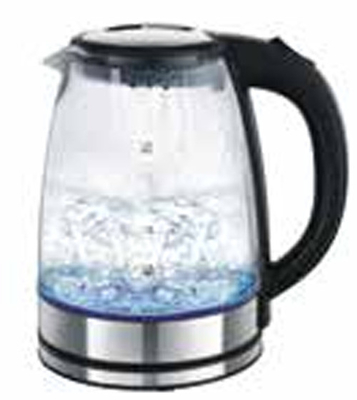 1.8L Caldeira Elétrica Quente de Vidro Com Luz Azul Fervendo Automaticamente Função de Desligamento