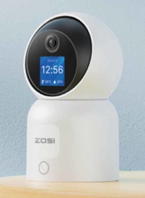 Monitor de bebê inteligente sem fio de 5 polegadas de alta qualidade com visão noturna de 2 vias de áudio Pan Tilt Zoom Sensor de temperatura embutido