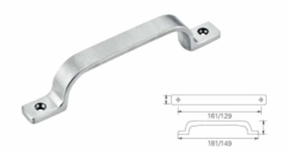 Mão em forma de U sólida 304 aço inoxidável para equipamentos de instrumentos industriais gabinete gaveta desenho de fio cartão de prata