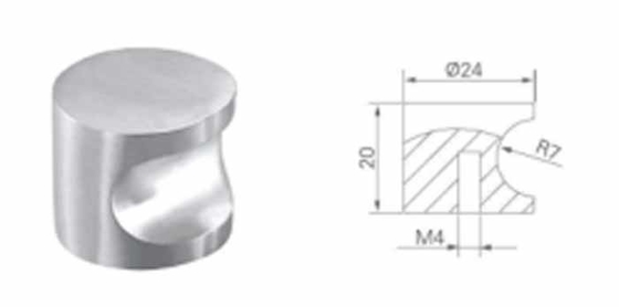 Aço inoxidável 304 botão de bola para armário de móveis porta de gaveta 25mm 30mm rosa separada cozinha quarto camisola hotel sala de estar