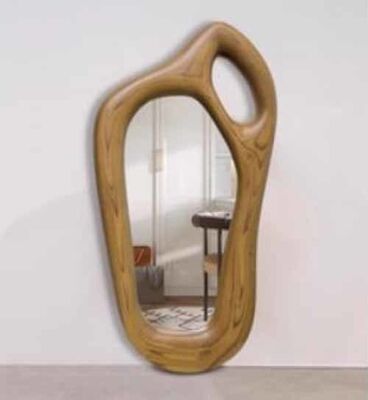 Modern Style Wooden Frame Full-length Mirror, Retro Wall Mirror, Suitable for Use As a Floor Mirror in Living Room and Bedroom
