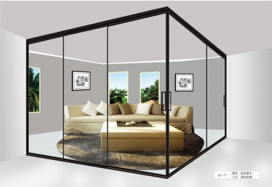 Villas Kitchen Terrace Balcony and Patio Entrance with Steel Frame and Double-layer Tempered Glass Sliding Doors for Houses