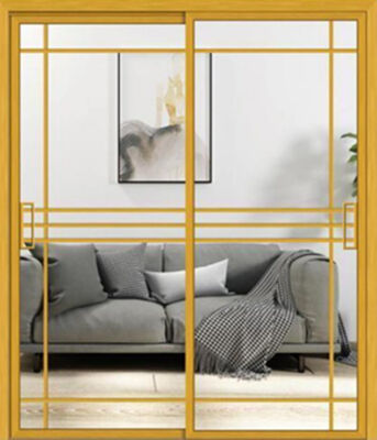 Modern Gold Gauze Pattern Translucent Glass Decorative Film 2 Mil Thick 1.52x30m/roll for Office Sliding Door Window Partition