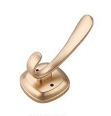 GRH Zinc Alloy Bathroom Bedroom Living Room Hanging Hook Double Modern Hanger Wall Clothes Hook