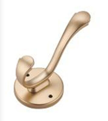 GRH Zinc Alloy Bathroom Bedroom Living Room Hanging Hook Double Modern Hanger Wall Clothes Hook