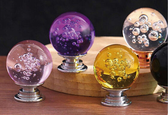 Modern Style Crystal Cabinet Handles Zinc Ball Knobs for Wardrobe Drawer Kitchen & Bathroom Dresser Decorative Crystals