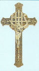 A cruz folheado a ouro do caixão segura as peças plásticas para caixões europeus
