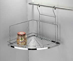 Canto dobro de aço inoxidável da prateleira dos acessórios modernos de prata da cozinha da cor