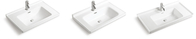 Corpo cerâmico limpo fácil Art Wash Basins 100 dissipadores retangulares do banheiro da bancada do Cm