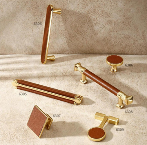 Gold Nordic Kitchen Drawer Wardrobe Brass Pull Handles Embossing Knobs Armários de móveis Portas Grunting Grunting Handle
