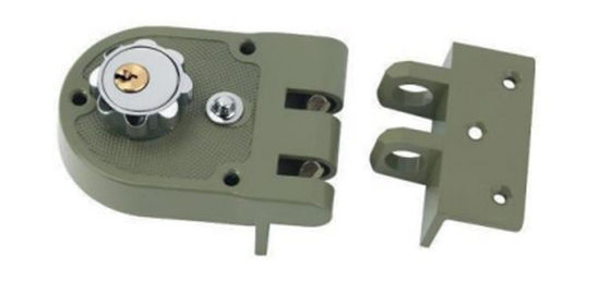 Fechadura de borda de cilindro de latão Anti-roubo Fechadura de meia-noite 2,5 polegadas