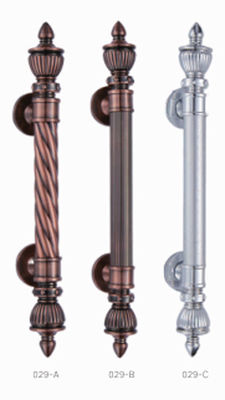 Antigo Chrome Craft Pull Handle Alumínio e SUS Luxury Decor Large Hotel Solid Wood Portão