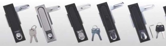 Fechadura de embutir para equipamento com gatilho plano, liga de zinco, trava de compressão com cilindro de 5 pinos