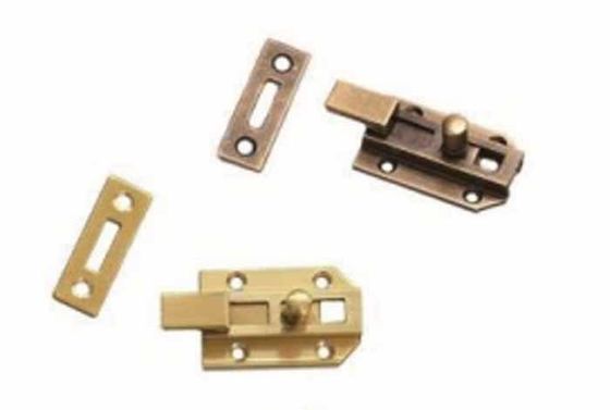 Retrovisor ajustável fecho de porta de janela antiga e fechadura de latão doméstico com 2 chaves