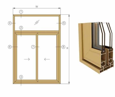 Perfis de Liga de Alumínio Série 6000 para Janelas Portas Serviços de Dobra Corte Soldagem Têmpera T3-T8 Tolerância de 1%