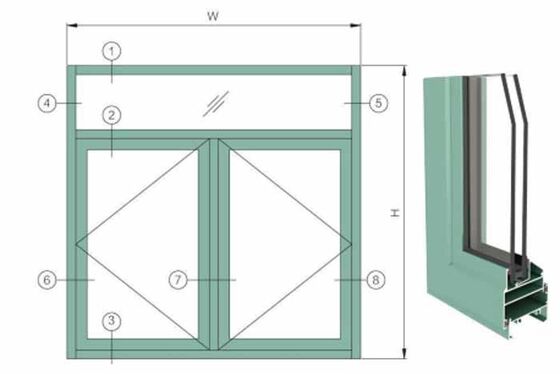 Janelas de correr de alumínio com vidros duplos para casas contêineres padrão australiano em Melbourne