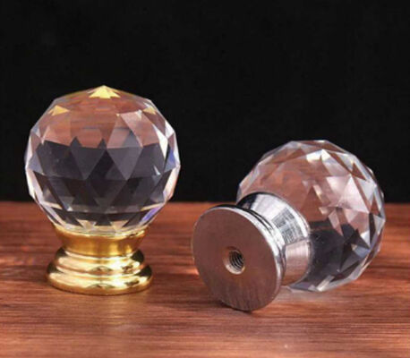 Armazém de cristal de estilo moderno Mãos botões de bola de zinco para guarda-roupa gaveta cozinha e casa de banho guarda-roupa cristais decorativos