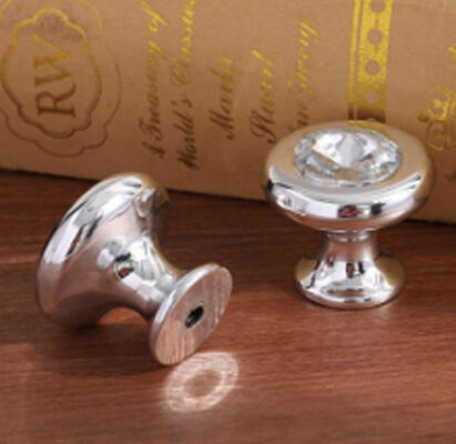 Luxo de alta qualidade móveis gaveta quarto cristal vidro latão porta do armário puxa puxadores cozinha
