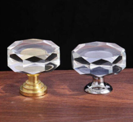 GRH Gabinete Mãos de latão Transparente Champagne Ouro Mãos de cristal Criativo Guarda-roupa de quarto Mesa de vestimenta Gordas de gaveta