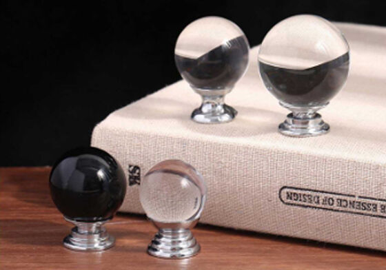 Armazém de móveis de luxo Leve Caixa de cristal Manopla de ouro Escuro Guarda-roupa puxar botão