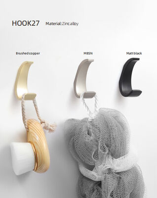 Moderno em forma de Y Simples Solid Zinc Alloy Coat Hook Key Hook Double Hook Hat Door Rack Quarto Quarto de banho Mobiliário do guarda-roupa