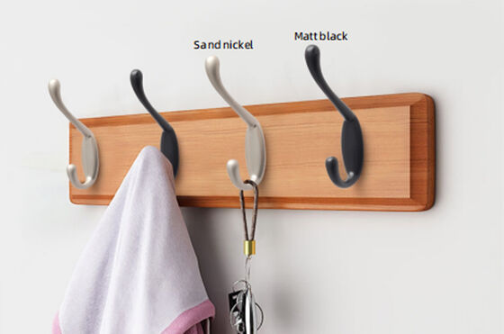 Cabides Modernos Pretos Simples Montados na Parede Gancho Engraçado de Metal Preto Gancho de Parede para Quarto de Crianças Gancho de Parede de Metal Preto para Quarto de Crianças