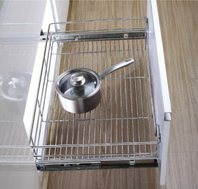 De aço inoxidável retire acessórios modernos da decoração da cozinha da cesta da gaveta do fio